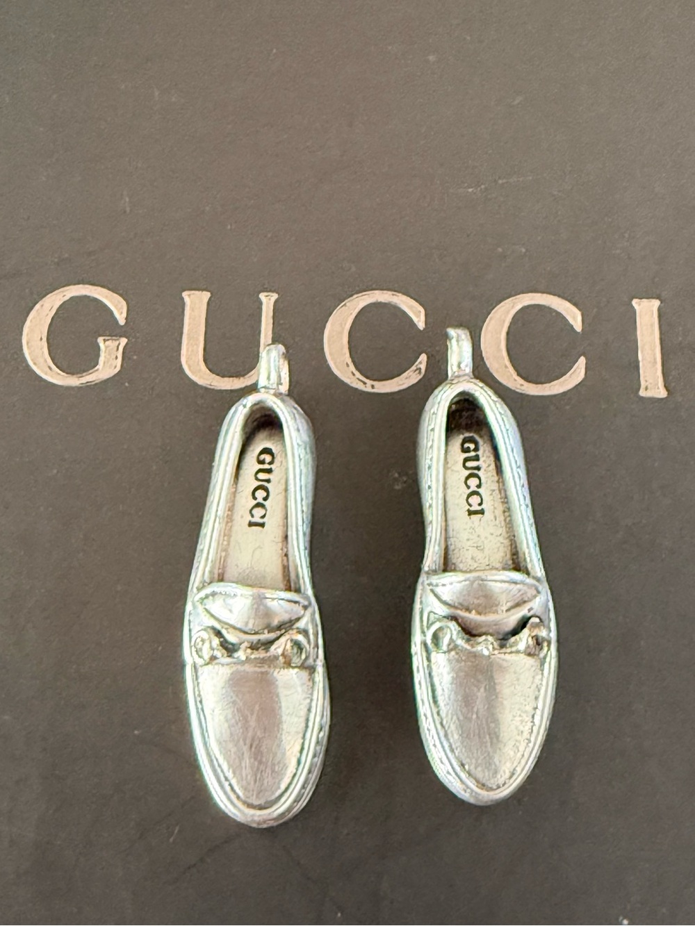 GUCCI 1980 Firenze Horsebit Loafers 925 Silver Pendant- Charms